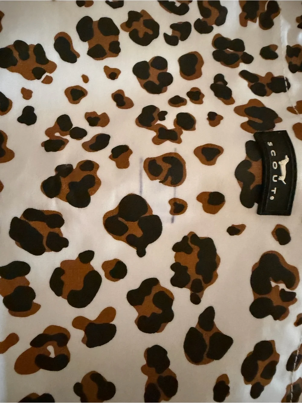 Scout Leopard Print Tote Bag in White, Brown & Black - Picture 2 of 4